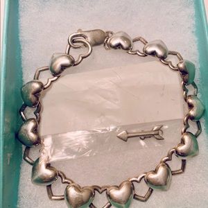 Tiffany sterling heart bracelet.